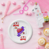 Papieren borden Valentijnsdag Papieren Bordje (Feest)