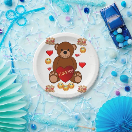 Papieren borden Valentijnsdag Papieren Bordje (Feest)