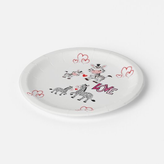 Papieren borden Valentijnsdag Papieren Bordje (Gekanteld)