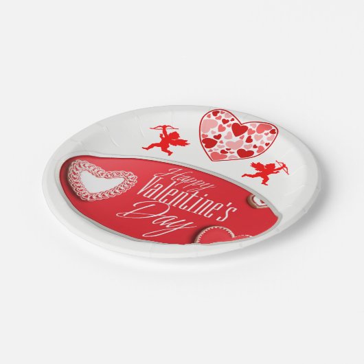 Papieren borden Valentijnsdag Papieren Bordje (Gekanteld)