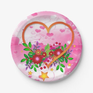 Papieren borden Valentijnsdag Papieren Bordje