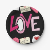 Papieren borden Valentijnsdag Papieren Bordje (Voorkant)