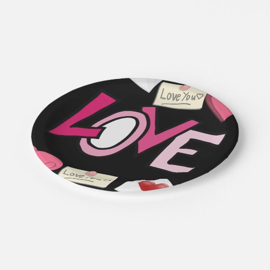 Papieren borden Valentijnsdag Papieren Bordje (Gekanteld)