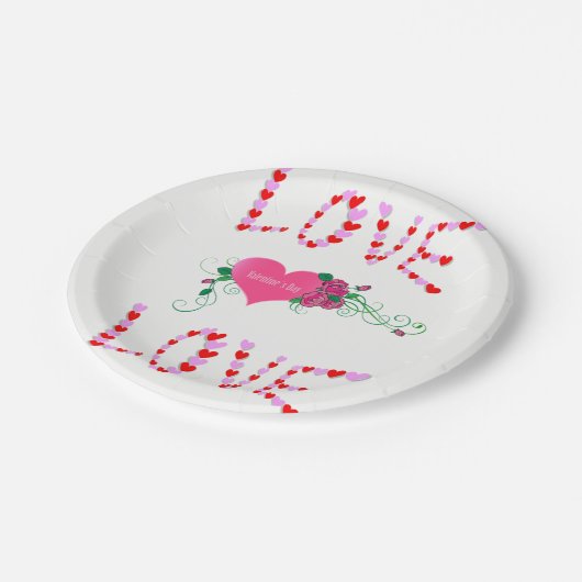 Papieren borden Valentijnsdag Papieren Bordje (Gekanteld)