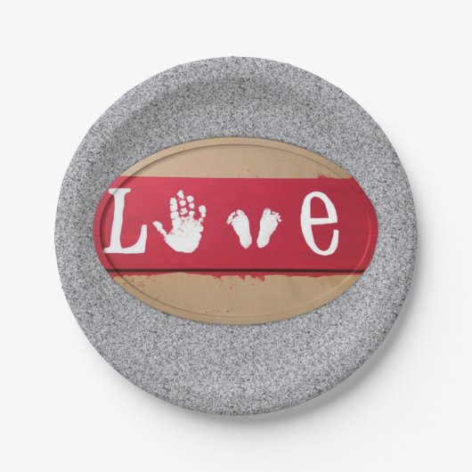 Papieren borden Valentijnsdag Papieren Bordje (Voorkant)