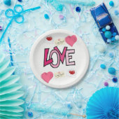 Papieren borden Valentijnsdag Papieren Bordje (Feest)