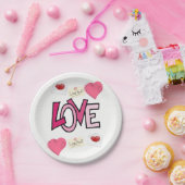 Papieren borden Valentijnsdag Papieren Bordje (Feest)