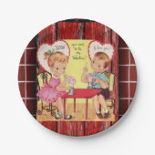 Papieren borden Valentijnsdag Papieren Bordje (Voorkant)