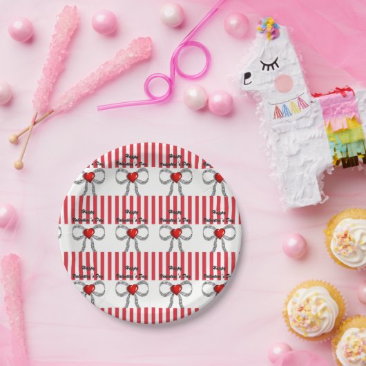 Papieren borden Valentijnsdag Papieren Bordje (Feest)
