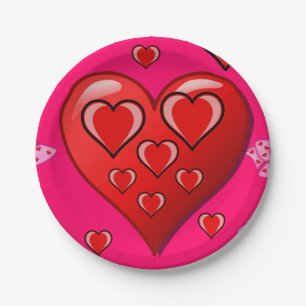 Papieren borden Valentijnsdag Papieren Bordje