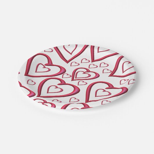 Papieren borden Valentijnsdag Papieren Bordje (Gekanteld)