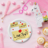 Papieren borden Valentijnsdag Papieren Bordje (Feest)