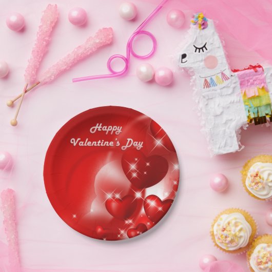 Papieren borden Valentijnsdag Papieren Bordje (Feest)