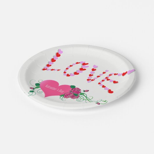 Papieren borden Valentijnsdag Papieren Bordje (Gekanteld)