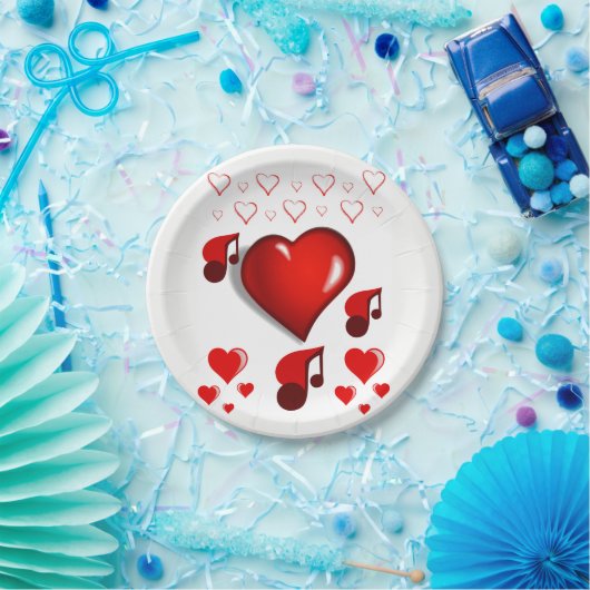 Papieren borden Valentijnsdag Papieren Bordje (Feest)