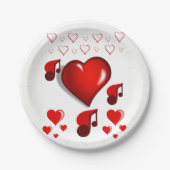 Papieren borden Valentijnsdag Papieren Bordje (Voorkant)