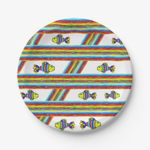 Papieren borden Vissen Papieren Bordje