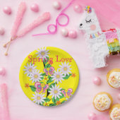 Papieren Borden, vlinderbloemige geellente-liefde Papieren Bordje (Feest)