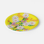 Papieren Borden, vlinderbloemige geellente-liefde Papieren Bordje (Gekanteld)