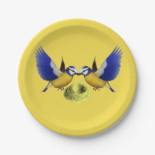 Papieren borden vogel papieren bordje (Voorkant)