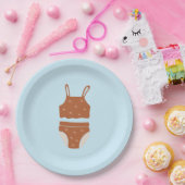 Papieren borden voor zwembadfeestje papieren bordje (Feest)