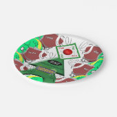 Papieren Borden, vrolijk kerstFootball Papieren Bordje (Gekanteld)
