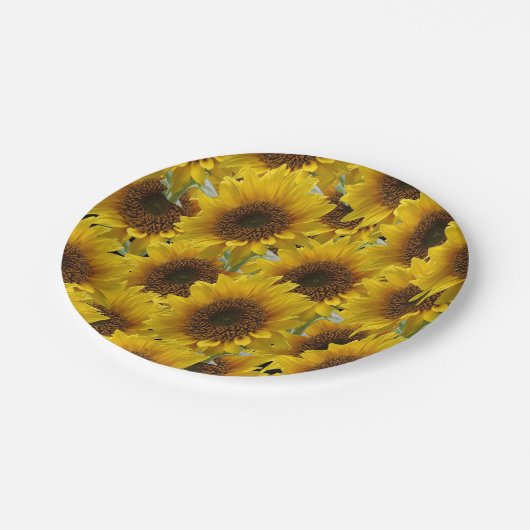 Papieren borden Zonnebloemen Papieren Bordje (Gekanteld)