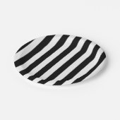 Papieren Borden, zwart-wit streep Papieren Bordje (Gekanteld)