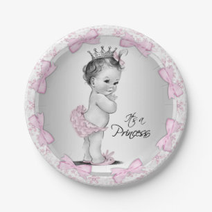 Papieren bordjes voor vintage prinses baby shower