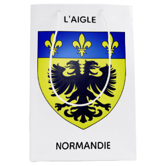Papieren cadeautassen met het wapen van L'Aigle Medium Cadeauzakje