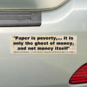 Papieren citaat van Thomas Jefferson Bumpersticker (Op auto)