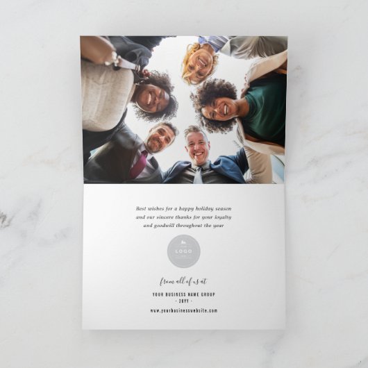 Papieren clips Prettige feestdagen Blue Grids Busi (Binnen)