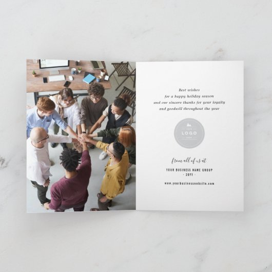 Papieren clips voor vreugde blauw raster feestdagen kaart (Binnen)