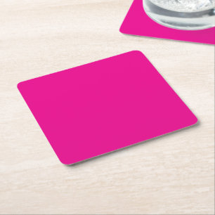 Papieren Coasters Roze Modern Krachtig Duu Vierkante Kartonnen Onderzetter