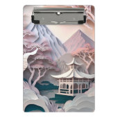 Papieren Cutout Pavilion Landscape Mini Cliboard Mini Klembord (Voorkant)
