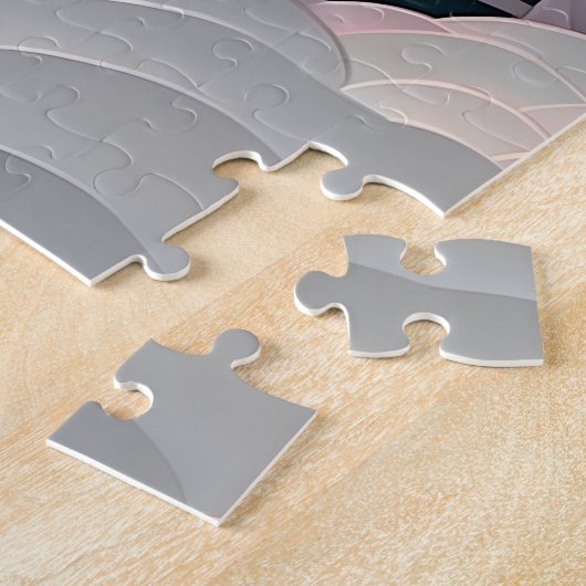 Papieren Cutout Pavilion Landscape Puzzle Legpuzzel (Zijkant)