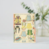 Papieren Doll met Indische Native-Amerikaanse kler Briefkaart (Staand voorkant)