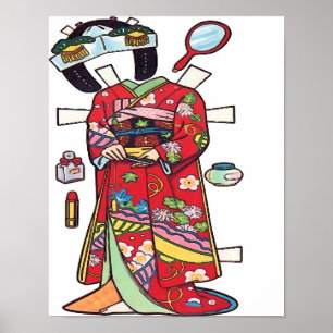 Papieren dollar, Kimono zonder geld Poster