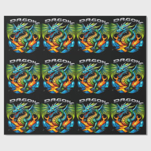 Papieren Draak vlieg cadeauverpakking Cadeaupapier