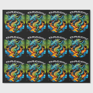 Papieren Draak vlieg cadeauverpakking Cadeaupapier