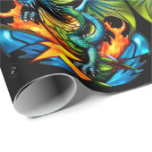 Papieren Draak vlieg cadeauverpakking Cadeaupapier (Rol Hoek)