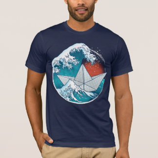 Papieren en golven t-shirt