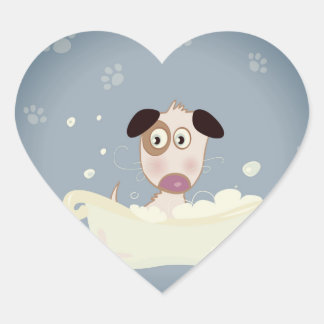 Papieren hart - vormige hond sticker
