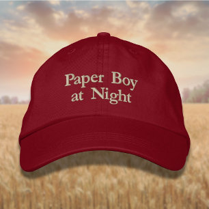 Papieren jongen bij nacht geborduurde pet