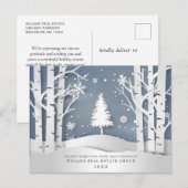 Papieren knippen kerstcadeautje Bedrijfsgroet Briefkaart (Voorkant / Achterkant)