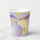Papieren kopjes "Baby Golden Footprint" 8 oz. Papieren Bekers (Links)