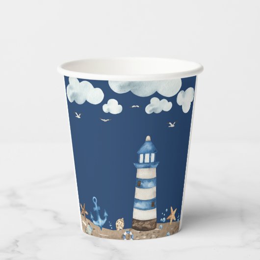 Papieren kopjes met eigen Baby shower Papieren Bekers (Achterkant)