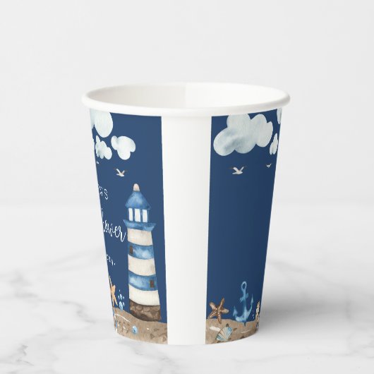 Papieren kopjes met eigen Baby shower Papieren Bekers (Links)