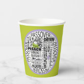 Papieren koppen "Dayenu en meer..." 8 oz. Papieren Bekers (Voorkant)