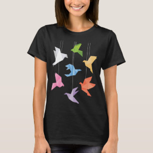 Papieren kranen origami vogels Origamist Paper Fol T-shirt